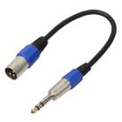 30cm XLR 3-Pin Male to 1/4 inch (6.35mm) XLR Female Plug Stereo Microphone Audio Cord Cable - 1