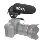 BOYA BY-BM3030 Shotgun Super-cardioid Condenser Broadcast Microphone with Windshield for Canon / Nikon / Sony DSLR Cameras (Black) - 1