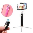 K08 Portable Foldable Wireless Bluetooth Shutter Remote Selfie Stick for iPhone and Android Phones, Tripod is not Included(Pink) - 1
