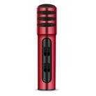 BGN-C7 Condenser Microphone Dual Mobile Phone Karaoke Live Singing Microphone Built-in Sound Card(Red) - 1