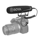 BOYA BY-BM2021 Shotgun Super-Cardioid Condenser Broadcast Microphone with Windshield for Canon / Nikon / Sony DSLR Cameras, Smartphones (Black) - 1