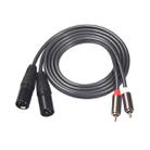 366119-15 2 RCA Male to 2 XLR 3 Pin Male Audio Cable, Length: 1.5m - 1