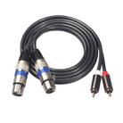 366156-15 2 RCA Male to 2 XLR 3 Pin Female Audio Cable, Length: 1.5m - 1