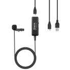 BOYA BY-DM10 UC USB-C / Type-C Plug Broadcast Lavalier Microphone with Windscreen, Cable Length: 6m (Black) - 1