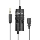 BOYA BY-M1 PRO Universal 3.5mm Plug Omni-directional Lavalier Microphone, Cable Length: 6m (Black) - 1