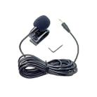 ZJ025MR Stick-on Clip-on Lavalier 3.5mm Jack Mono Microphone for Car GPS / Bluetooth Enabled Audio DVD External Mic, Cable Length: 3m - 1