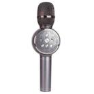 K2 Bluetooth 5.0 Karaoke Live Colorful Lights Wireless Bluetooth Microphone (Grey) - 1