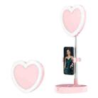 G5 Heart Shape Multi-function Live Broadcast Beauty Fill Light Mobile Phone Holder (Pink) - 1
