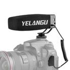 YELANG MIC09 Shotgun Gain Condenser Broadcast Microphone with Windshield for Canon / Nikon / Sony DSLR Cameras, Smartphones(Black) - 1