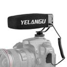 YELANG MIC09 Shotgun Gain Condenser Broadcast Microphone with Windshield for Canon / Nikon / Sony DSLR Cameras, Smartphones(Black) - 1