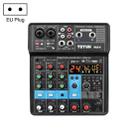 TEYUN NA4 4-channel Small Mixing Console Mobile Phone Sound Card Live Broadcast Computer Recording Console Processor, EU Plug(Black) - 1