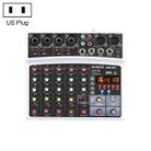 BMG-06D 6-channel Live Mixer Mobile Phone Bluetooth Sound Card Digital 16DSP Reverb Effect, US Plug(White) - 1