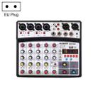 BMG-06D 6-channel Live Mixer Mobile Phone Bluetooth Sound Card Digital 16DSP Reverb Effect, EU Plug(Black) - 1