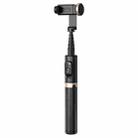 Q12 Hidden Design Reinforced Bluetooth Remote Control Tripod Selfie Stick (Black) - 1