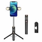 M01S Bluetooth Remote Control Dual Fill Light Tripod Selfie Stick (Black) - 1