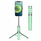 Bluetooth Remote Control Tripod Selfie Stick (Green) - 1