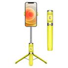 Bluetooth Remote Control Tripod Selfie Stick (Yellow) - 1