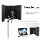 XTUGA P75 Foldable Recording Microphone Isolation Shield - 10