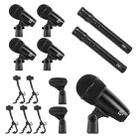 XTUGA MI7-G 7-Piece Wired Dynamic Drum Mic Kit Kick Bass Tom/Snare Cymbals Microphone Set - 1