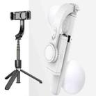 L08 Adjustable Gimbal Stabilize Bluetooth Self-timer Pole Tripod Selfie Stick(White) - 1