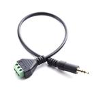 3.5mm 3 Pin Stereo Male to AV Screw Terminal Audio Jacks Terminal Male Lock Connector Cable, Length: 30cm - 1