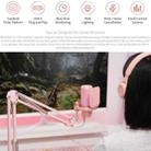 FEELWORLD VM1 USB Condenser Gaming Microphone for Streaming Noise Cancellation Mute RGB Light Boom Arm Stand (Pink) - 4