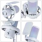 FEELWORLD VM1 USB Condenser Gaming Microphone for Streaming Noise Cancellation Mute RGB Light Boom Arm Stand (White) - 2