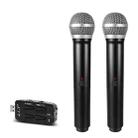 J.I.Y 2 in 1 K Song Wireless Microphones for TV PC with Audio Card USB Receiver (Black) - 1