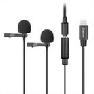 BOYA BY-M2D 8 Pin Interface Omnidirectional Lavalier Bimitral Head Digital Microphone, Length: 6m (Black) - 2