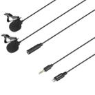 BOYA BY-M2D 8 Pin Interface Omnidirectional Lavalier Bimitral Head Digital Microphone, Length: 6m (Black) - 3