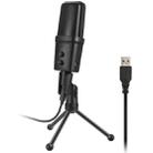 Yanmai SF-970 Professional Condenser Sound Recording Microphone with Tripod Holder & USB Cable , Cable Length: 1.8m(Black) - 1