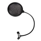 Double-layer Recording Microphone Studio Wind Screen Pop Filter Mask Shield with Clip Stabilizing Arm, For Studio Recording, Live Broadcast, Live Show, KTV, etc(Black) - 2