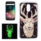 For Motorola Moto G4 Noctilucent Deer Pattern IMD Workmanship Soft TPU Back Cover Case - 1