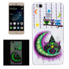 For Huawei P9 Lite Noctilucent Moon And Owls Pattern IMD Workmanship Soft TPU Back Cover Case - 1