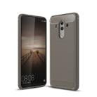 For Huawei  Mate 10 Pro Brushed Texture Carbon Fiber Shockproof TPU Rugged Armor Protective Case (Grey) - 1