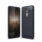 For Huawei  Mate 10 Pro Brushed Texture Carbon Fiber Shockproof TPU Rugged Armor Protective Case (Navy Blue) - 1