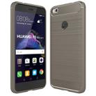 For Huawei  P8 Lite (2017) Brushed Carbon Fiber Texture Shockproof TPU Protective Case(Grey) - 1