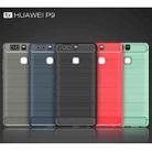 For Huawei  P9 Brushed Texture Fiber TPU Rugged Armor Protective Case(Dark Blue) - 10