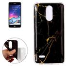 For LG K8 (2017) (EU Version) Black Marble Pattern TPU Shockproof Protective Back Cover Case - 1