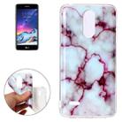 For LG K8 (2017) (EU Version) Purple Marble Pattern TPU Shockproof Protective Back Cover Case - 1