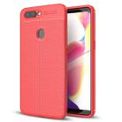 For OPPO  R11s Plus Litchi Texture Soft TPU Anti-skip Protective Cover Back Case (Red) - 1