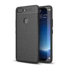 For Vivo  X20 Litchi Texture Full Coverage TPU Protective Back Cover Case (Black) - 1