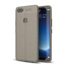 For Vivo  X20 Litchi Texture Full Coverage TPU Protective Back Cover Case (Grey) - 1