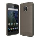 For Motorola Moto G（5th Gen.） Brushed Carbon Fiber Texture Shockproof TPU Protective Cover Case(Grey) - 1