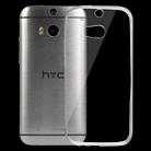 For HTC One M8 / One 2 0.75mm Ultra-thin Transparent TPU Protective Case(Transparent) - 1