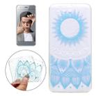 For Huawei  Honor 9 Blue Flower Pattern Ultra-thin TPU Soft  Protective Case - 1