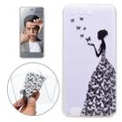 For Huawei  Honor 9 Butterflies and Girl Pattern Ultra-thin TPU Soft  Protective Case - 1