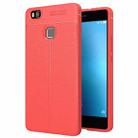 For Huawei P9 Lite Litchi Texture TPU Protective Back Cover Case(Red) - 1