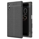 For Sony Xperia XZ / XZs Litchi Texture TPU Protective Back Cover Case(Black) - 1