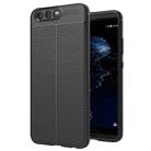 For Huawei P10 Plus Litchi Texture TPU Protective Back Cover Case (Black) - 1